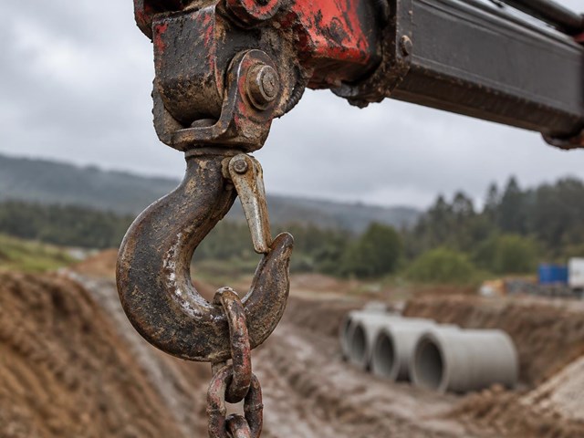 Camión basculante con grúa en Poio